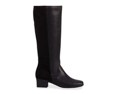 Black Leather  Stretch Suede Fabric-MIX MS BY ROS HOMMERSON 6