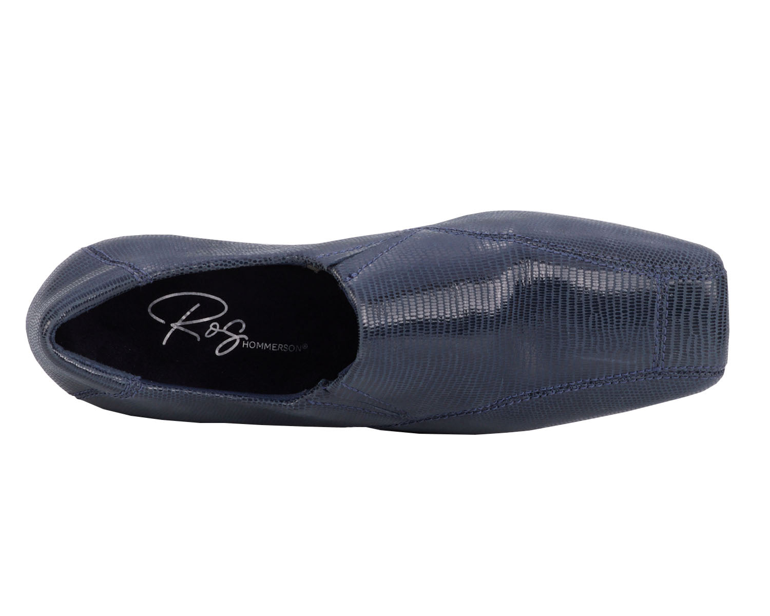 Navy Lizard Print Leather-EAGAN BY ROS HOMMERSON 3