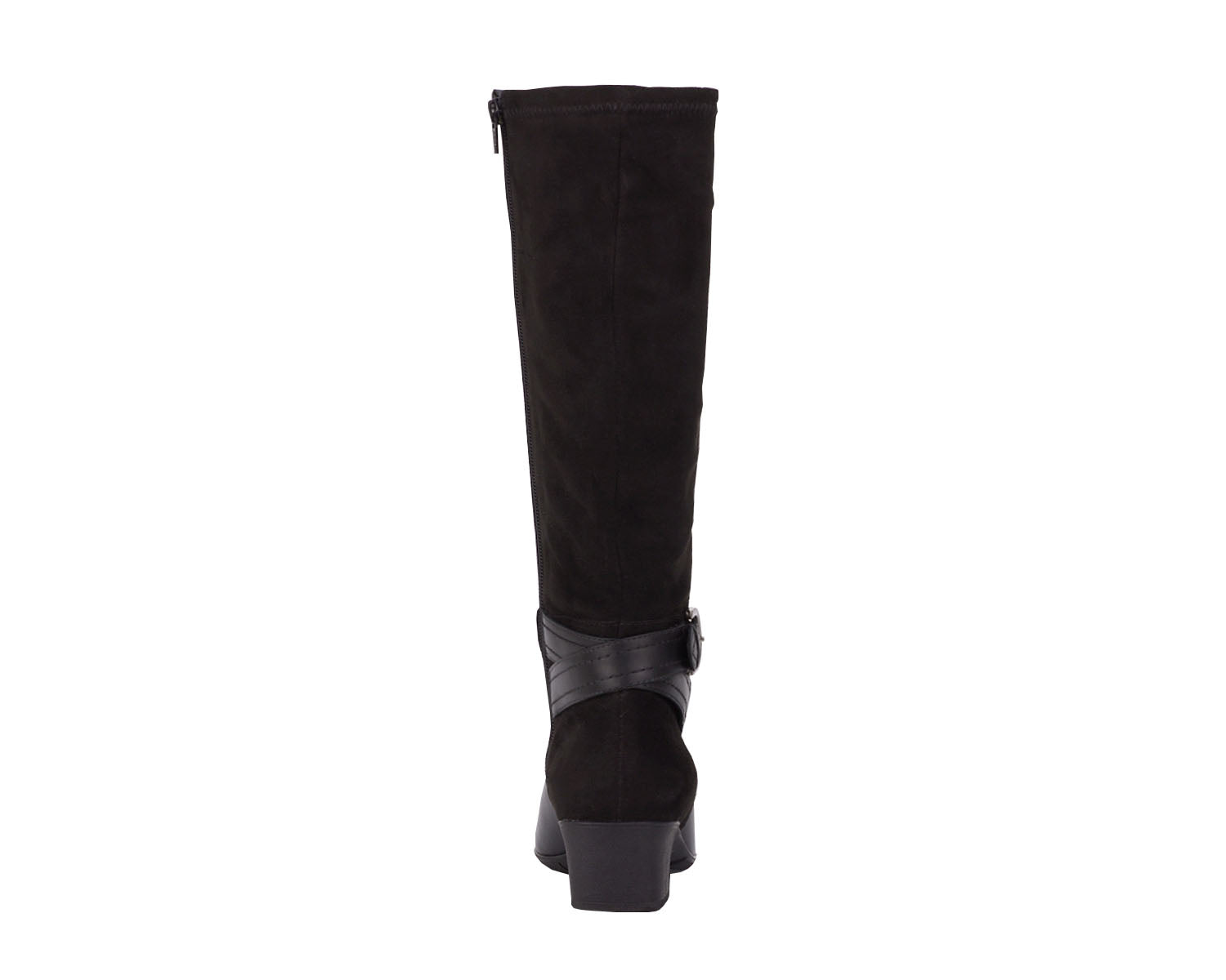 Black Leather  Stretch Suede Fabric-MAX WS BY ROS HOMMERSON 5