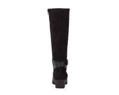 Black Leather  Stretch Suede Fabric-MAX WS BY ROS HOMMERSON 5