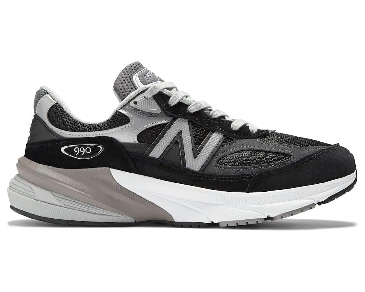 Black Suede Combo-Grey 990 Version 6 Running Shoe 4