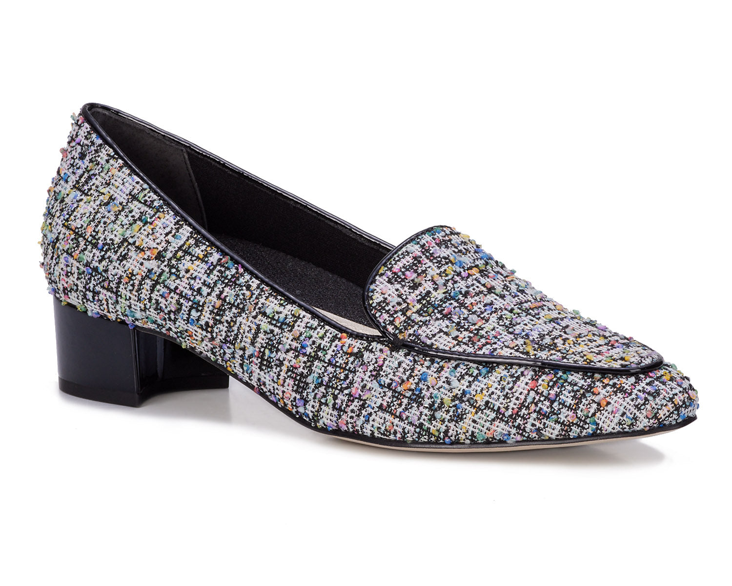 Multi Boucle Fabric/Black Patent-HONEY BY ROS HOMMERSON 1