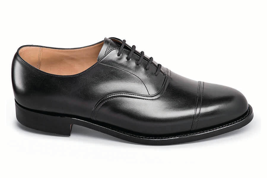 Black Leather-Calfskin Cap-Toe Oxford Cheaney for Hitchcock 1