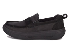 Black Leather Black Nubuck-JAVA BY DREW 4