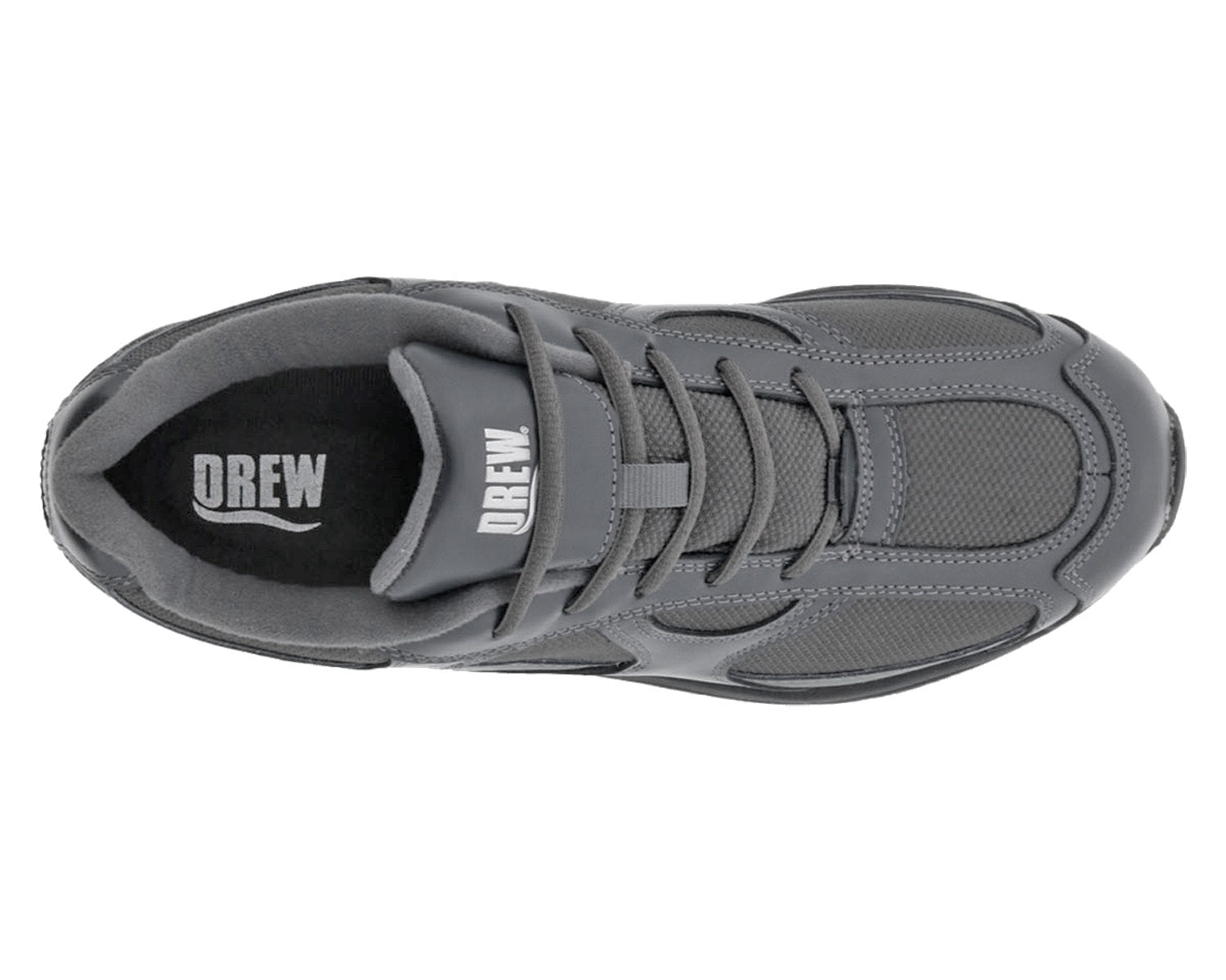 Grey Leather Mesh-SURGE BY DREW 5
