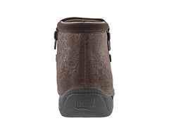 Brown Metallic Foil Leather-BLOSSOM BOOTS - Womens 2