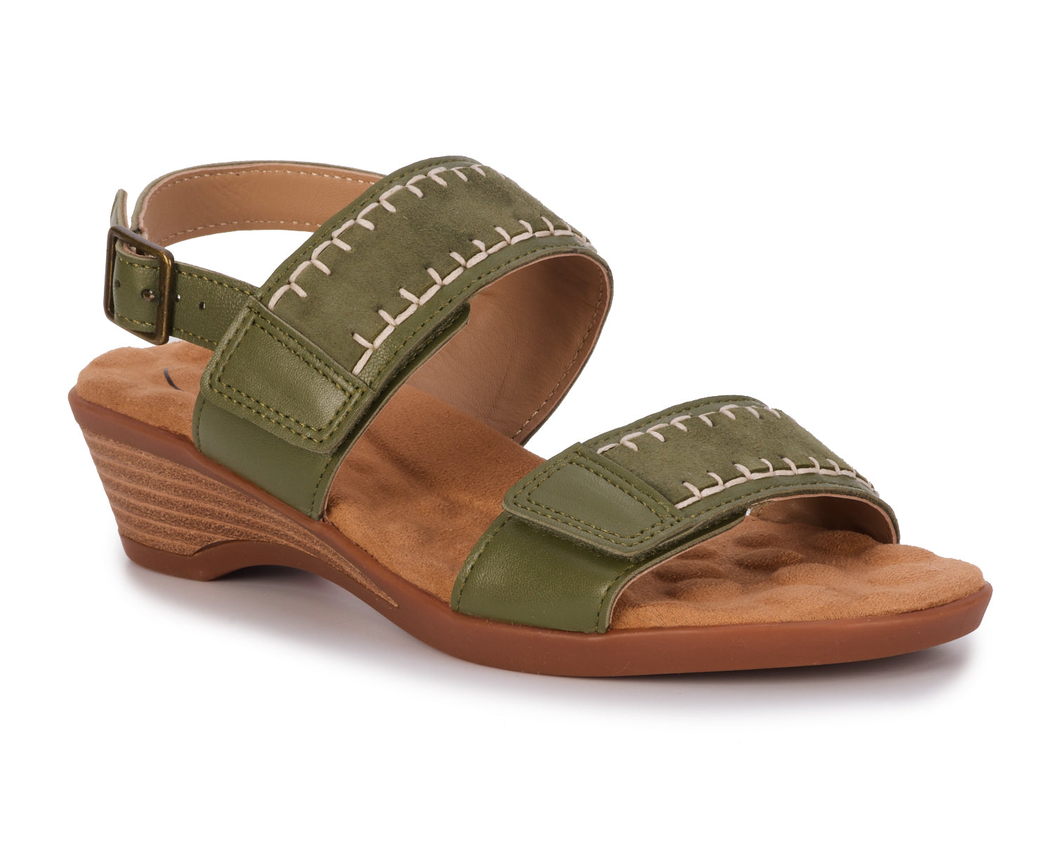 Olive Leather Suede-KATERI BY ROS HOMMERSON 1