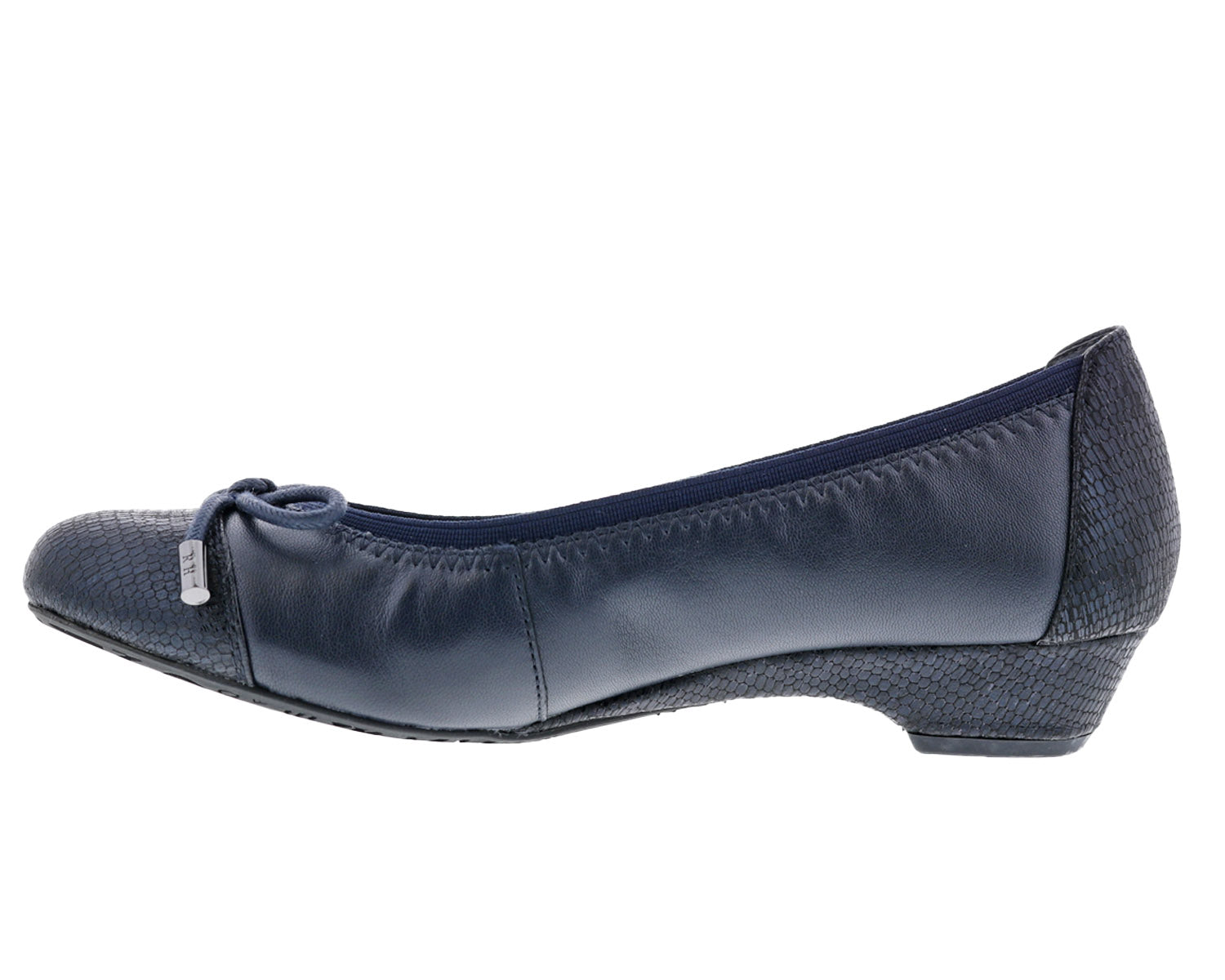 Navy Sheep Leather Iguana Print-TASHA BY ROS HOMMERSON 5