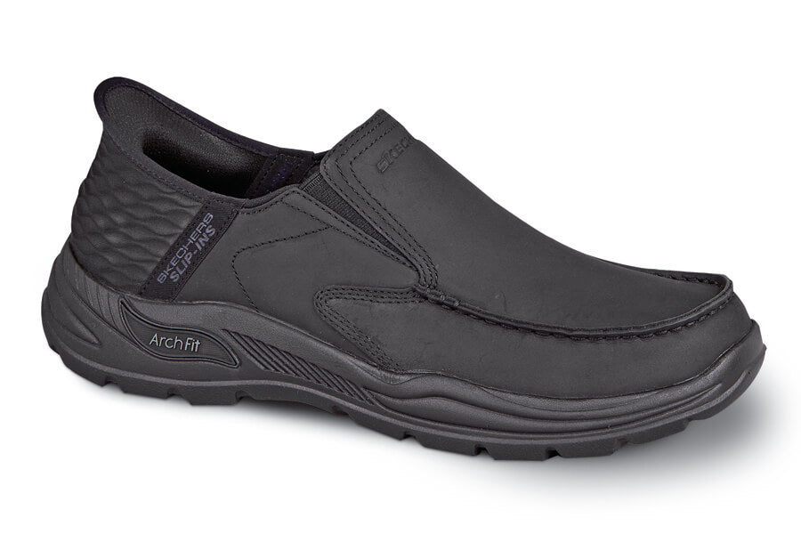 Black-Arch Fit Moxley Milo Slip-Ins By Skechers 1