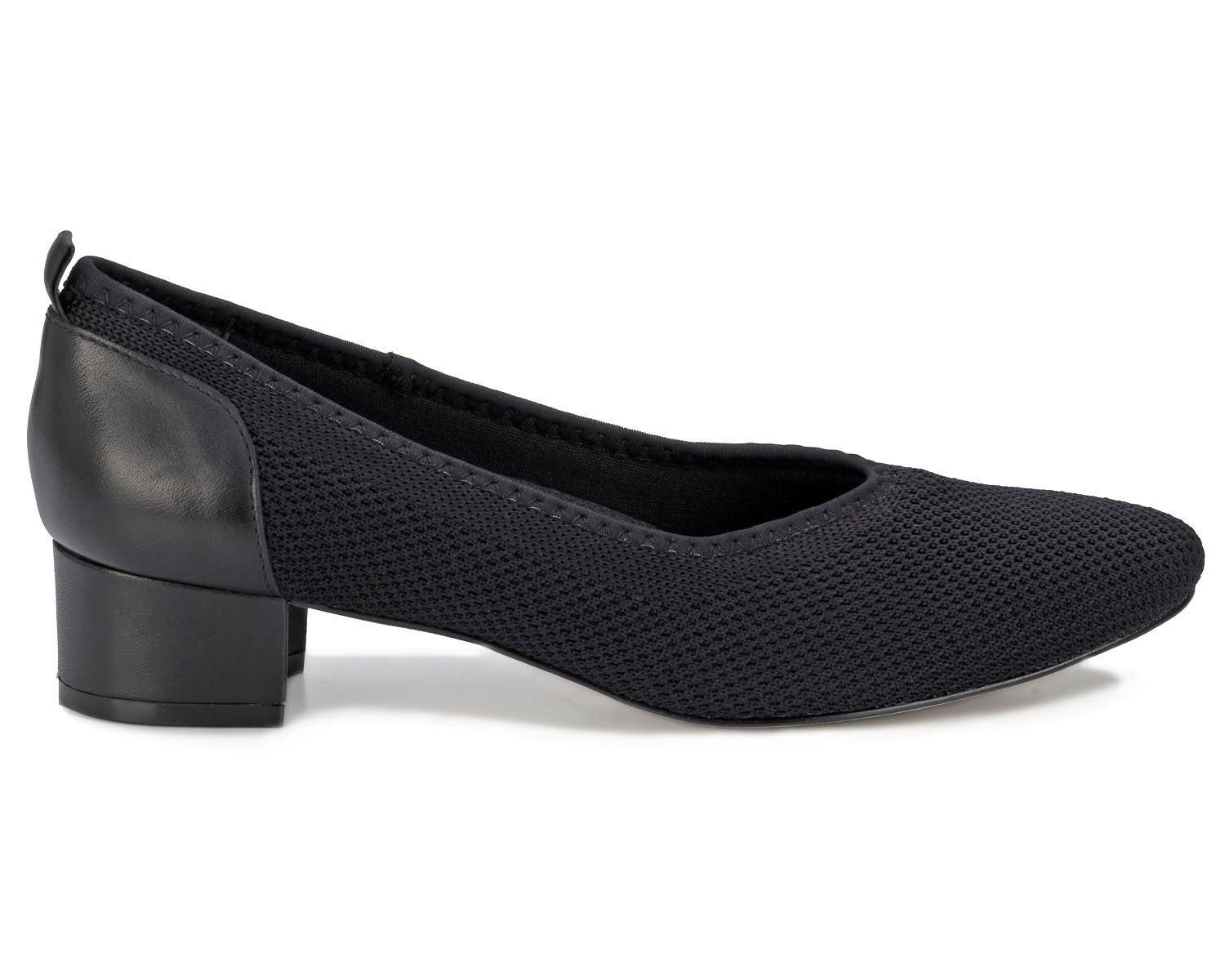 Black Knit Fabric Leather-HESTER BY ROS HOMMERSON 7