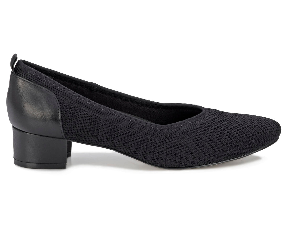 Black Knit Fabric Leather-HESTER BY ROS HOMMERSON 7