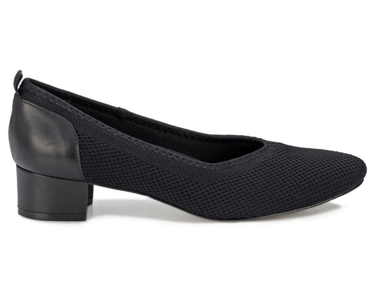 Black Knit Fabric Leather-HESTER BY ROS HOMMERSON 7