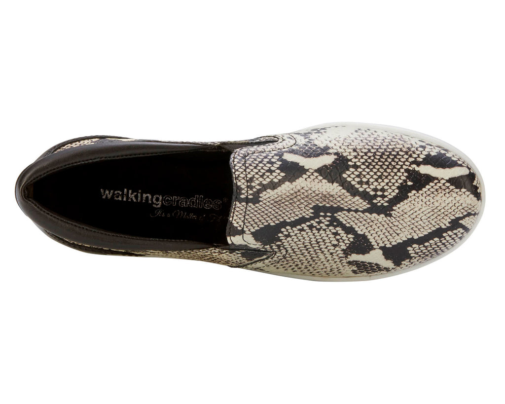Black Bone Snake Print Leather-WC ORLEANS 3