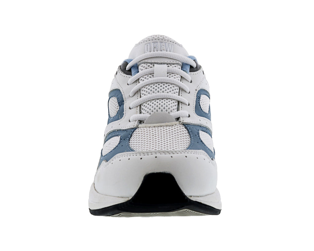 White Blue Leather   White Mesh-FLARE BY DREW 4