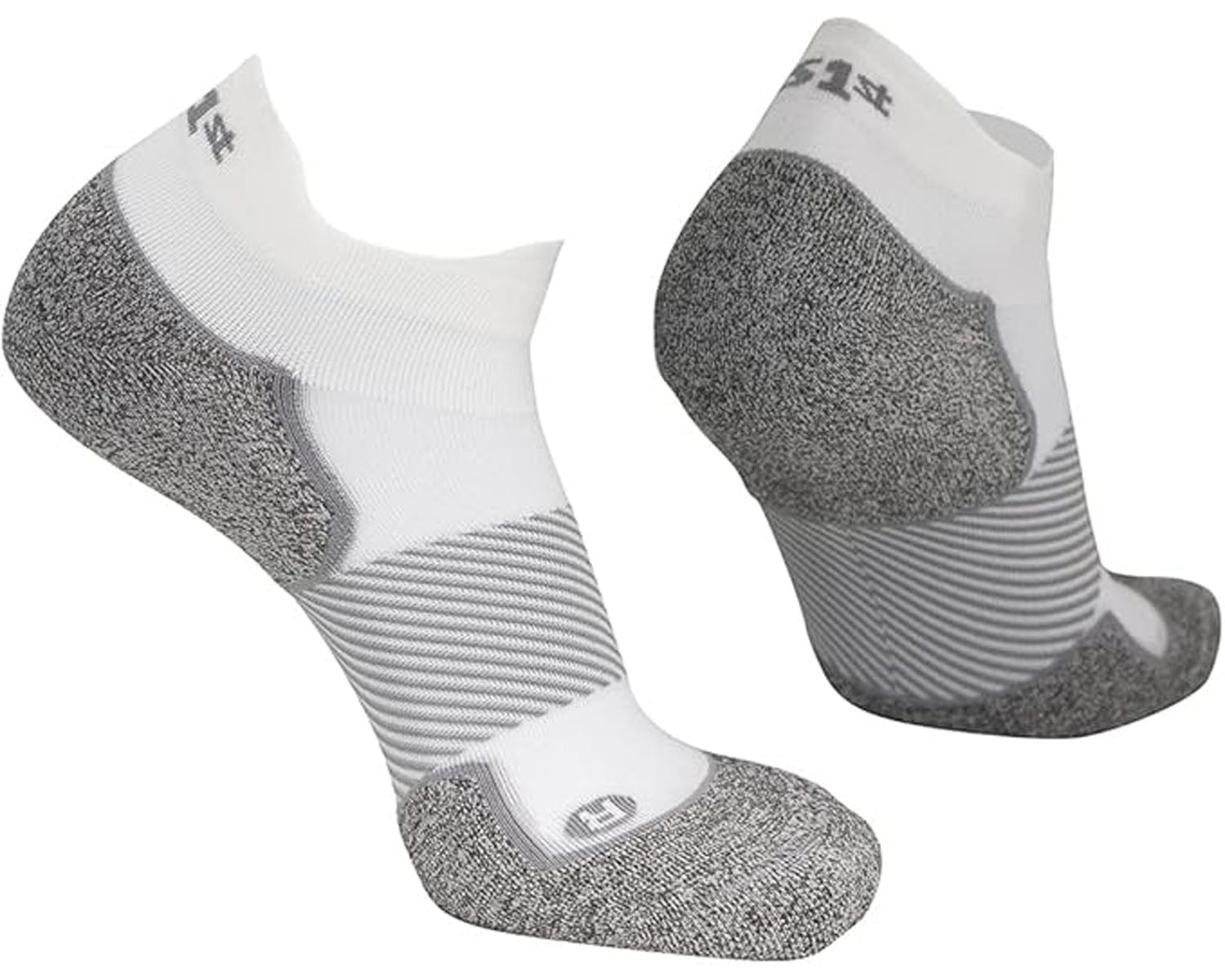 White-OS1st PB4 Pickleball Sock - No Show 1