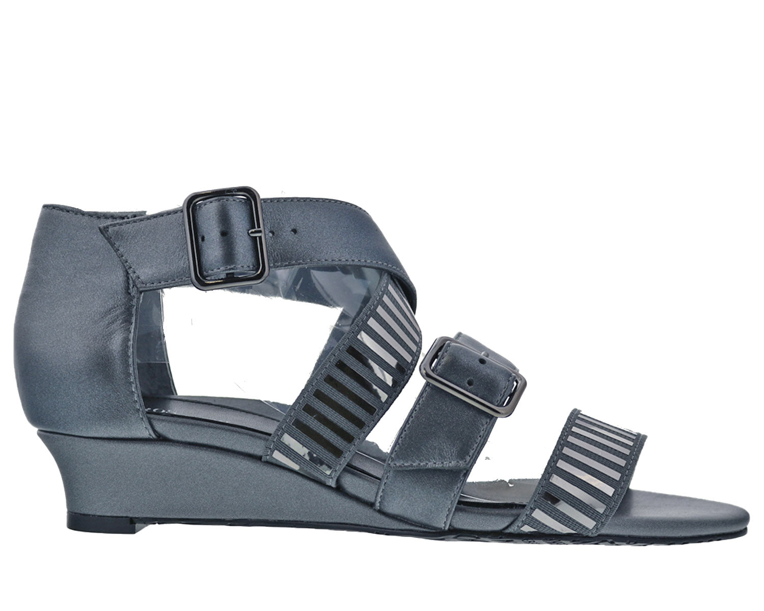 Pewter Gunmetal Leather-VOLUPTUOUS BY ROS HOMMERSON 3