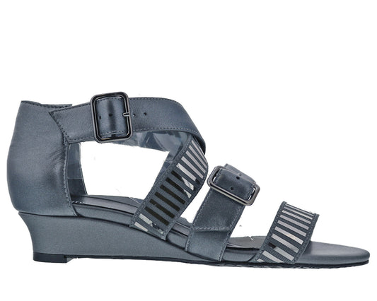 Pewter Gunmetal Leather-VOLUPTUOUS BY ROS HOMMERSON 3
