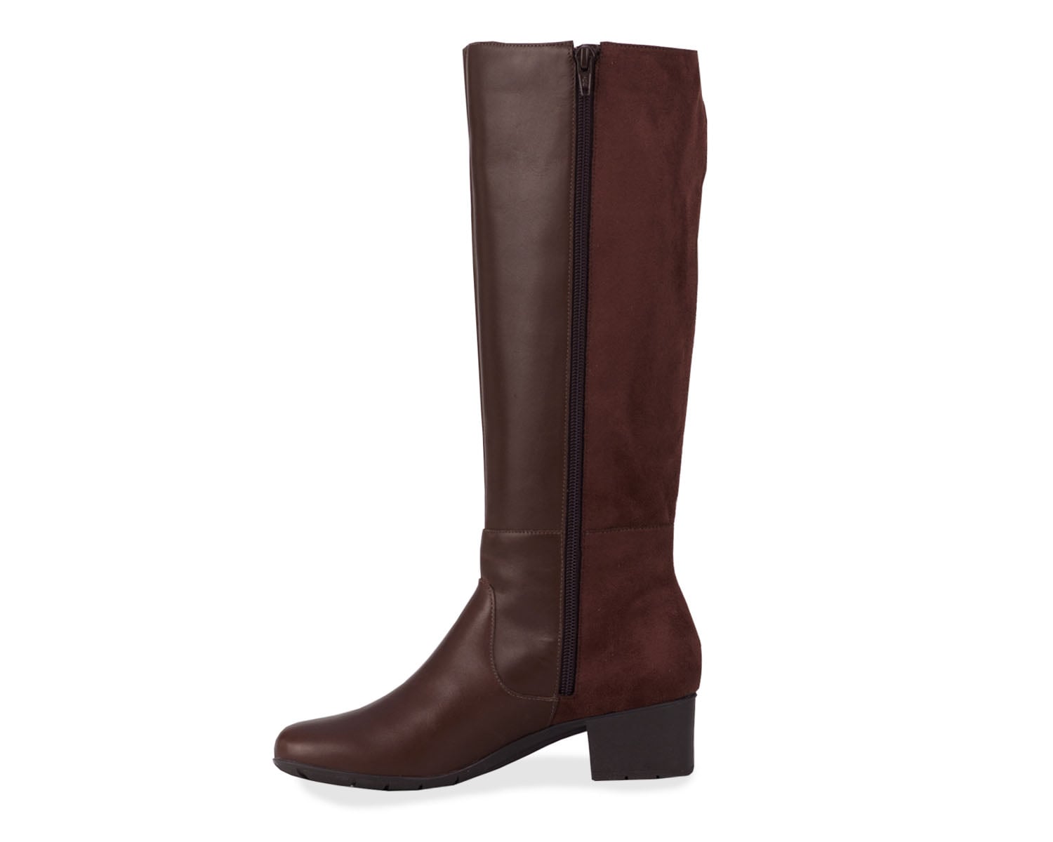 Brown Leather  Stretch Suede Fabric-MIX WWS BY ROS HOMMERSON 5