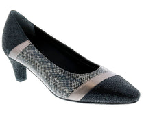 Black/Pewter Lizard Print Leather-KIWI BY ROS HOMMERSON 1