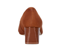 Tan Suede Patent Leather-MEREDITH PUMP BY ROS HOMMERSON 2