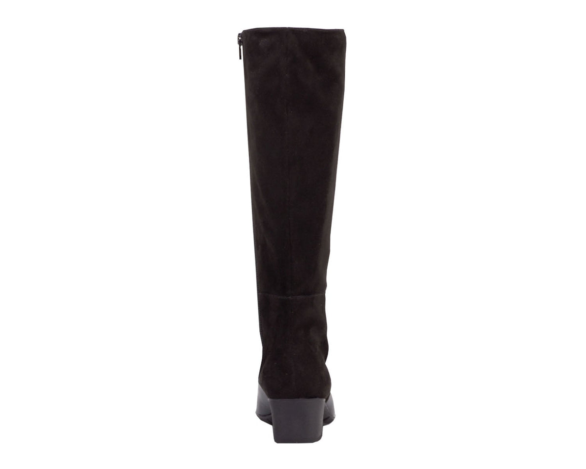Black Leather  Stretch Suede Fabric-MIX WS BY ROS HOMMERSON 7