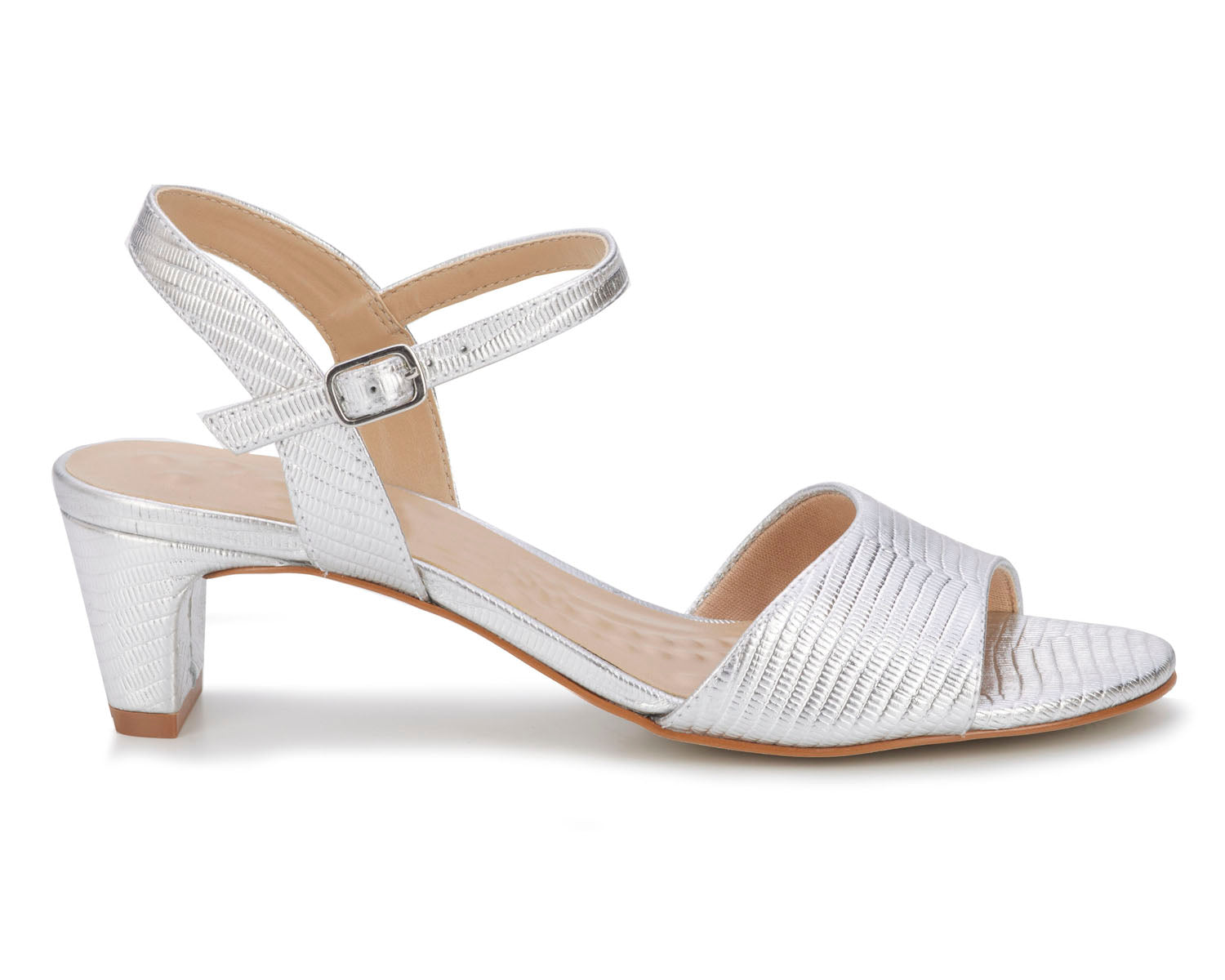 Silver Lizard Print Leather-LYDIA BY ROS HOMMERSON 5