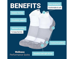 Black-OS1st WP4 WIDE Wellness Performance Sock - Quarter Crew 2