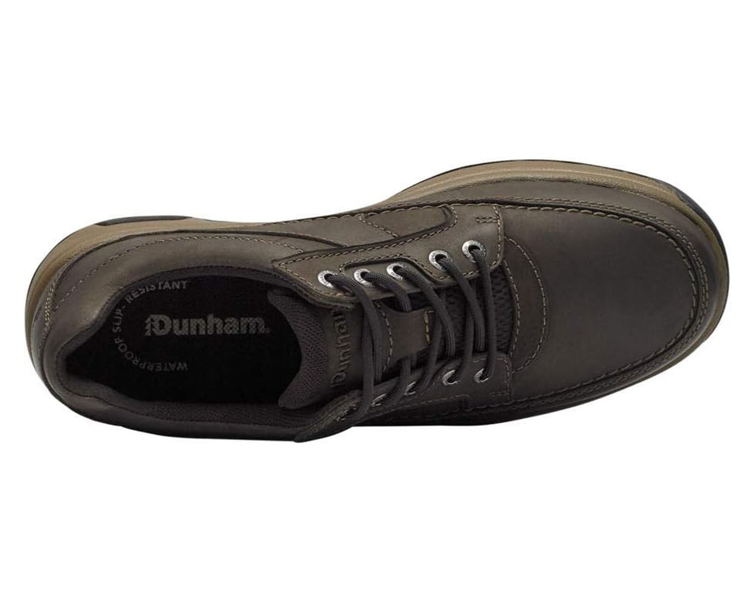Brown Nubuck Leather-Midland 5-Eyelet Waterproof Oxford BY DUNHAM 5
