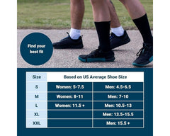 Black-OS1st WP4 WIDE Wellness Performance Sock - Quarter Crew 3