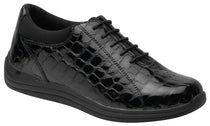 Black Croc Patent Leather-Tulip BY DREW 1
