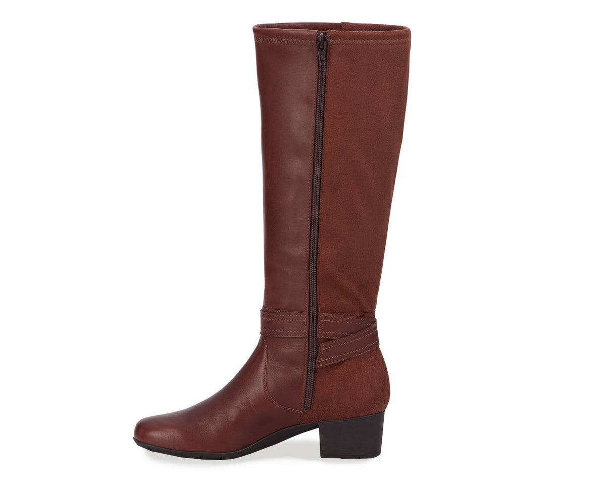 Tobacco Leather  Stretch Suede Fabric-MAX WS BY ROS HOMMERSON 6