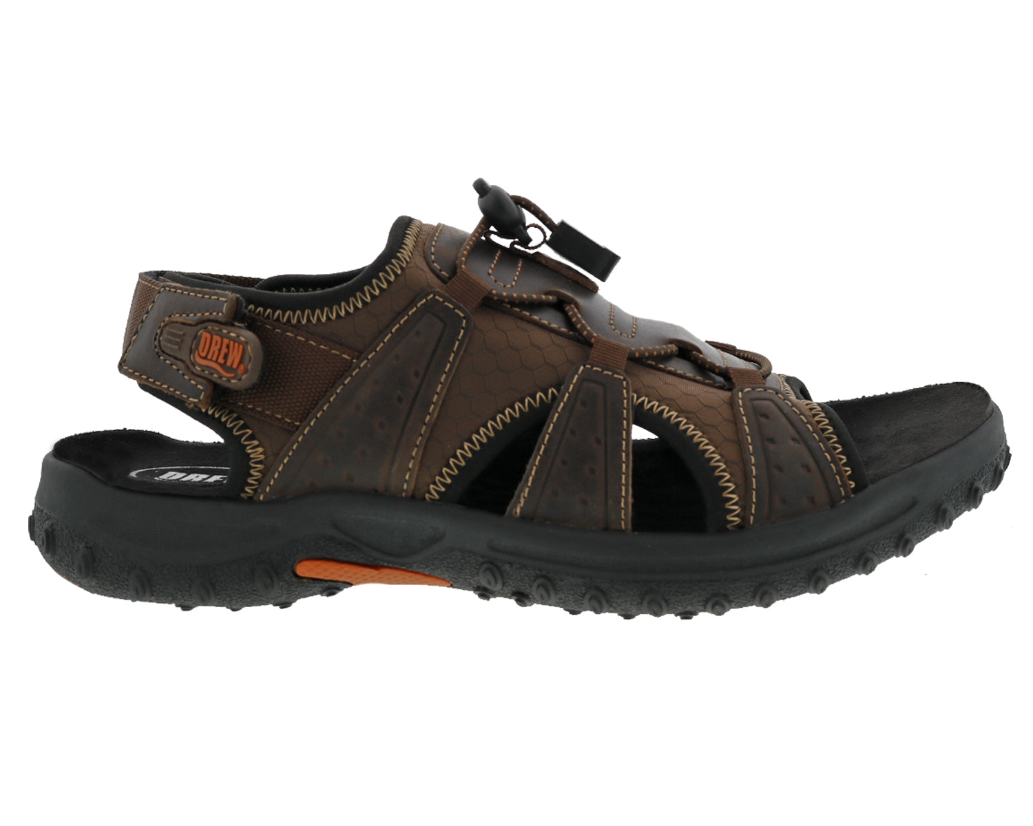Brown Leather  Brown Stretch-WAVES  BY DREW 5