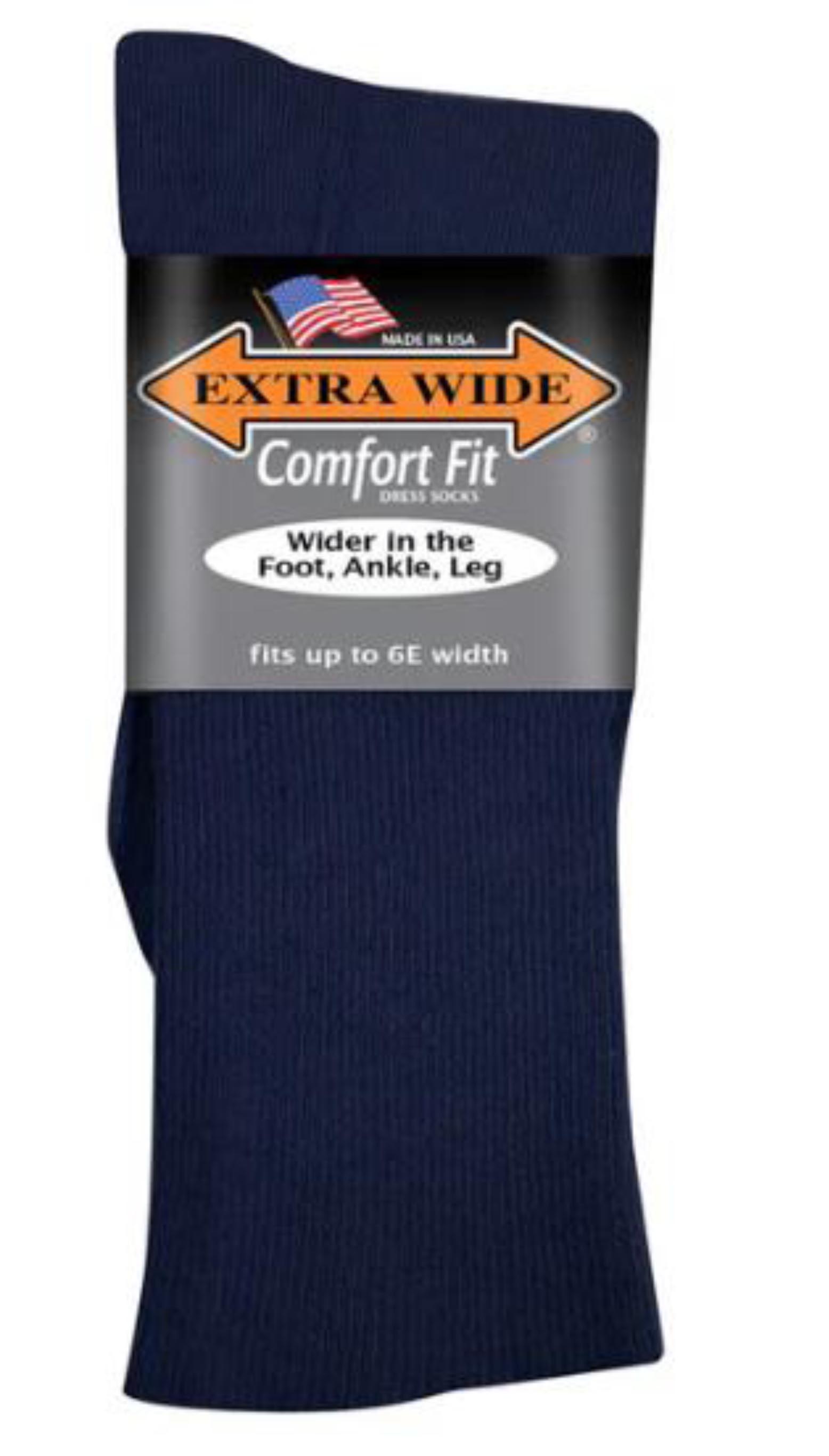 Navy-EXTRA WIDE DRESS SOCK 1