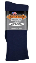 Navy-EXTRA WIDE DRESS SOCK 1