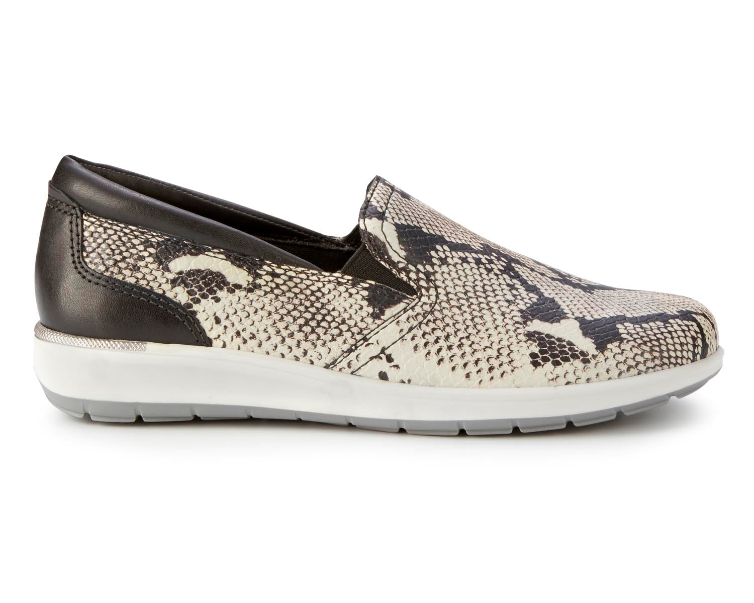 Black Bone Snake Print Leather-WC ORLEANS 4