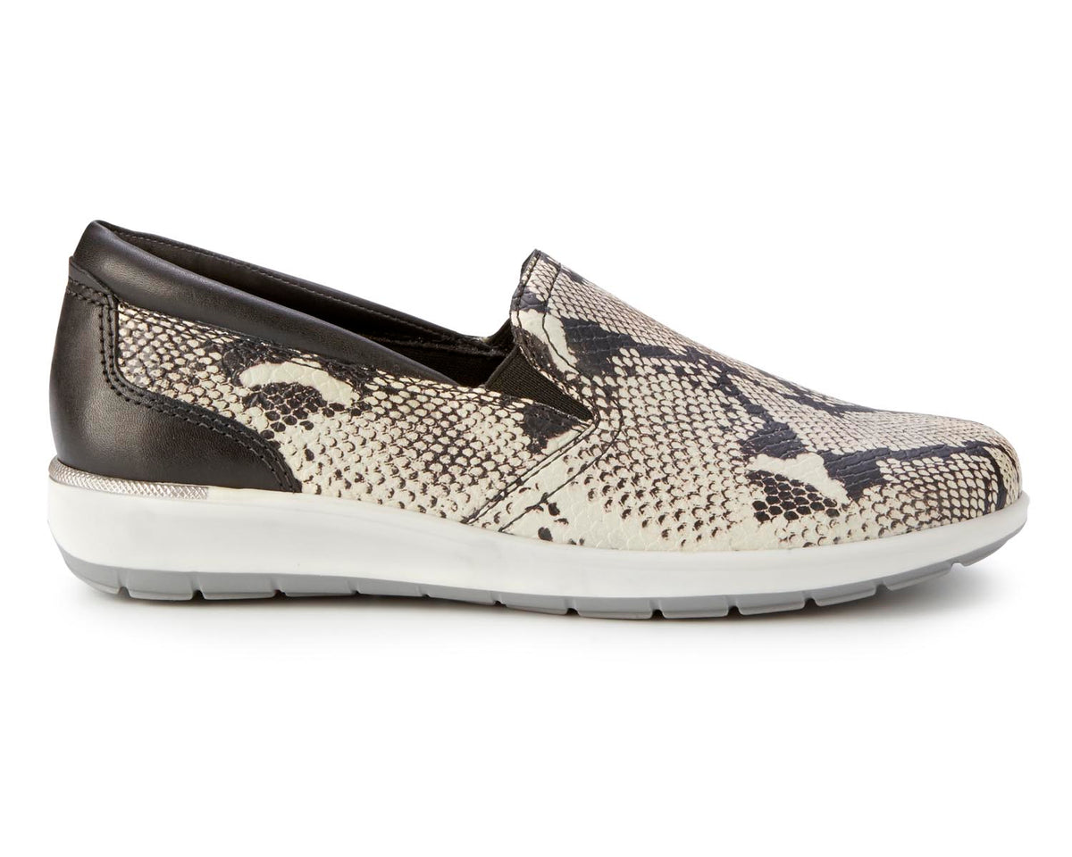 Black Bone Snake Print Leather-WC ORLEANS 4