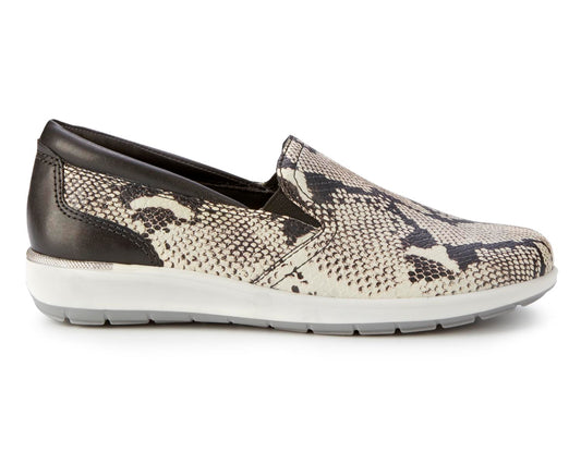 Black Bone Snake Print Leather-WC ORLEANS 4