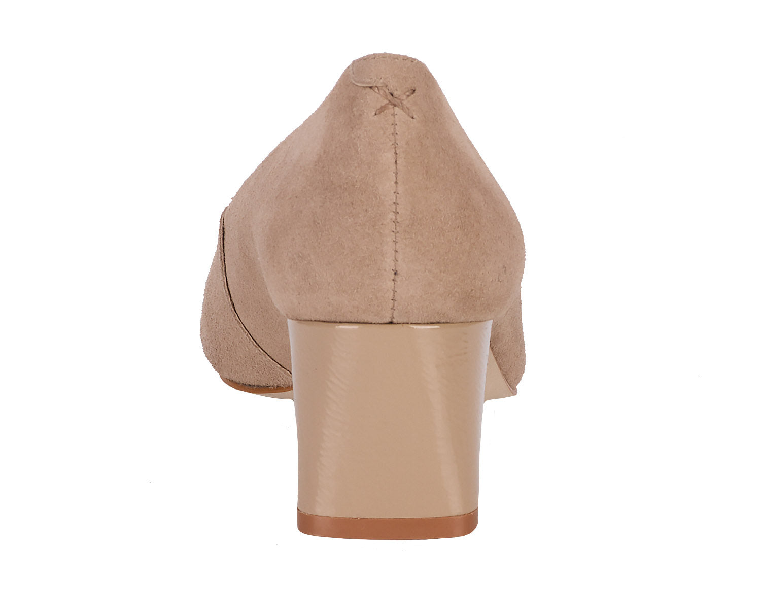 Light Taupe Suede Patent-MEREDITH PUMP BY ROS HOMMERSON 3
