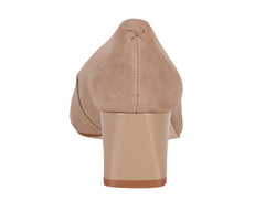 Light Taupe Suede Patent-MEREDITH PUMP BY ROS HOMMERSON 3