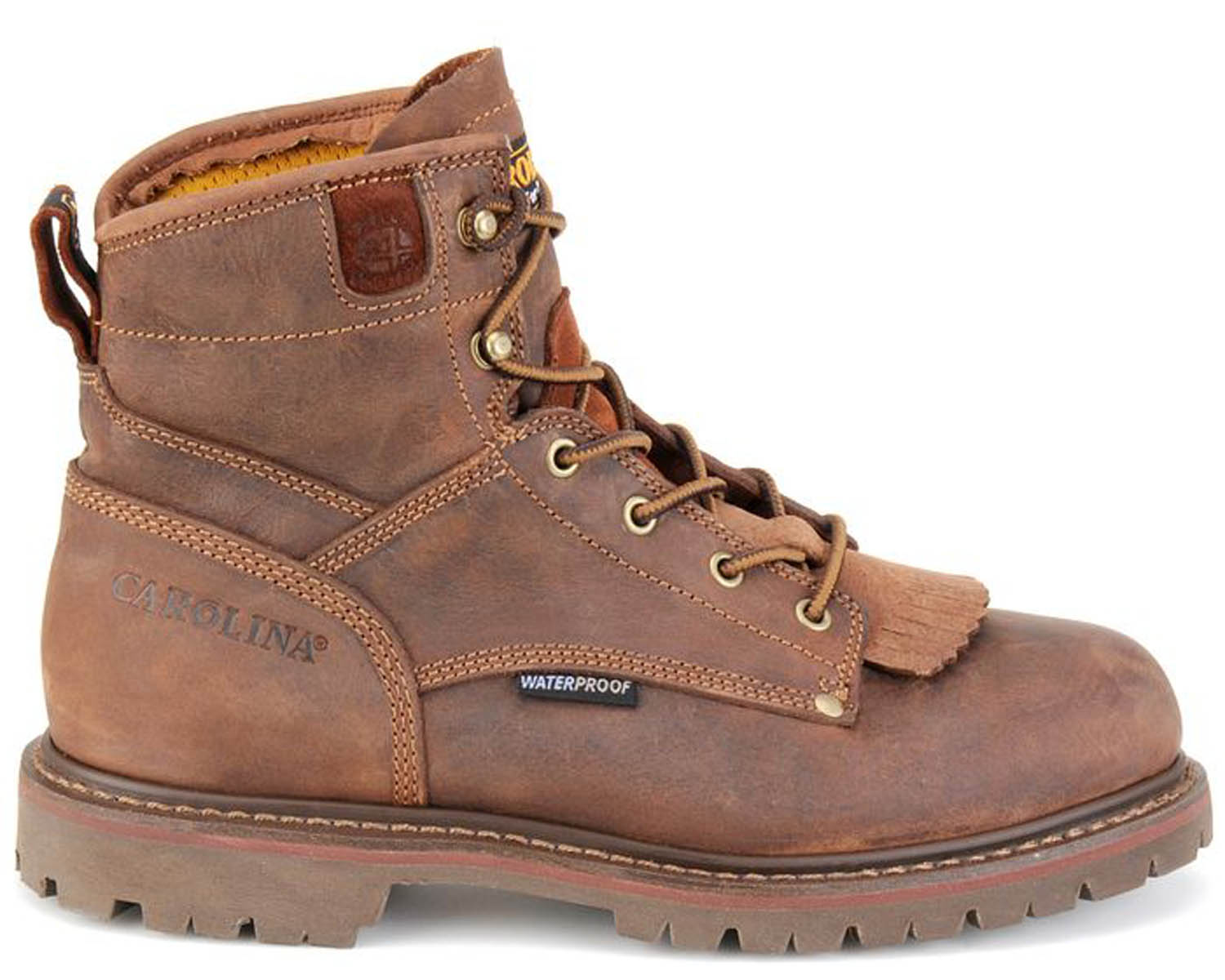 Brown Leather-28 Series Grizzly 6 Soft Toe Waterproof Work Boot by Carolina 5