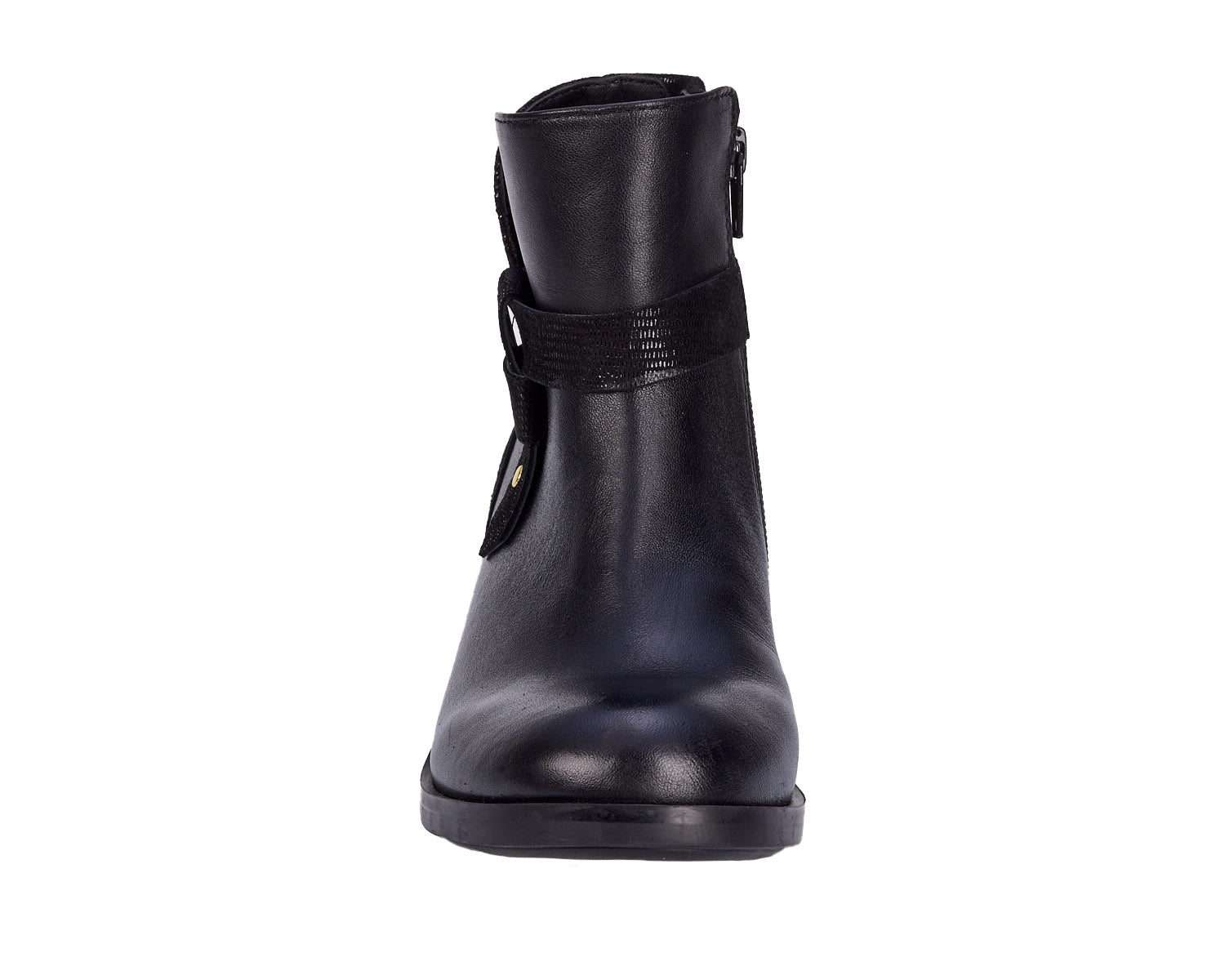Black Napa Patent Lizard Print Leather-DELIA BY ROS HOMMERSON 6