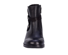 Black Napa Patent Lizard Print Leather-DELIA BY ROS HOMMERSON 6