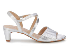 Silver Lizard Print Leather-LIZA BY ROS HOMMERSON 6