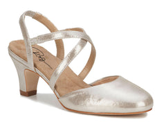 Silver Glitter Leather-CALIENTE BY ROS HOMMERSON 1