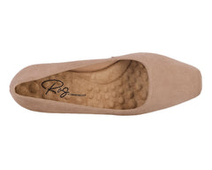 Light Taupe Suede Patent-MEREDITH PUMP BY ROS HOMMERSON 5