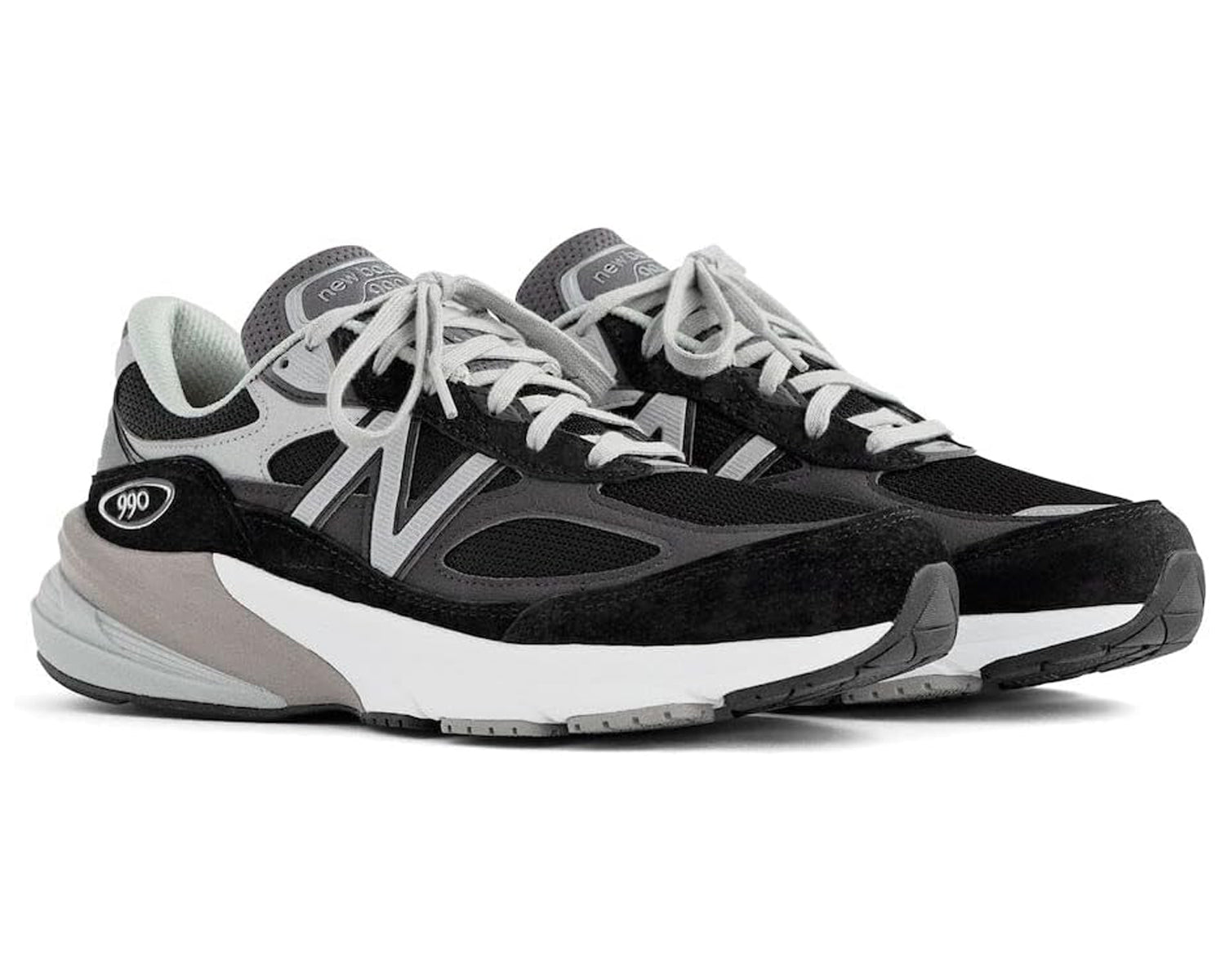 990 Black Suede Combo Double