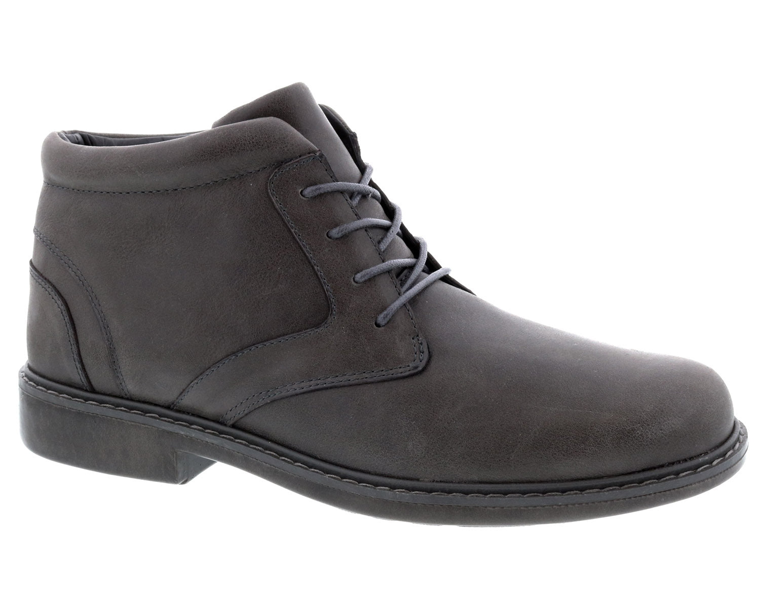 Grey Leather-Bronx Boots BY DREW 1