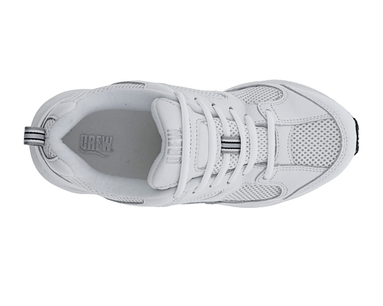 White Leather White Mesh-FLASH II BY DREW 4
