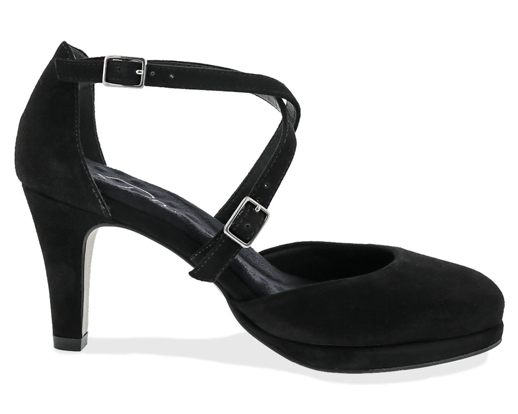 Black Suede Leather-PAMMY BY ROS HOMMERSON 6