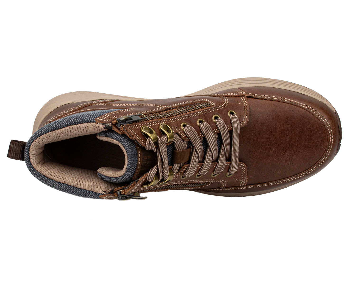 MAJOR Tan Leather Top View